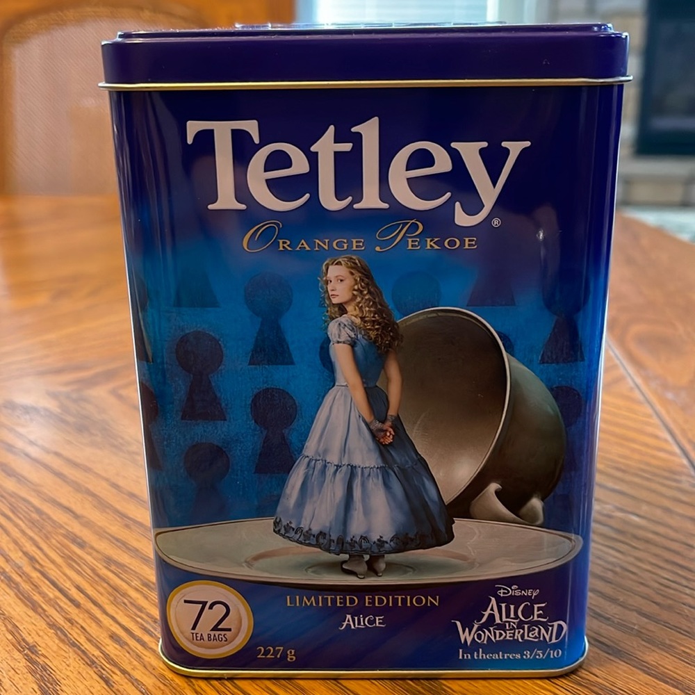 Limited Edition Collectors Tetley Tea Tin featuring Alice